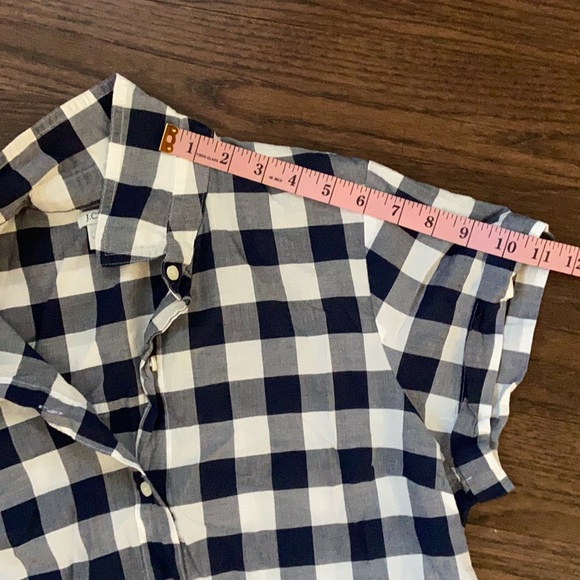 J. Crew Factory Navy & White pullover blouse - Picture 8 of 8